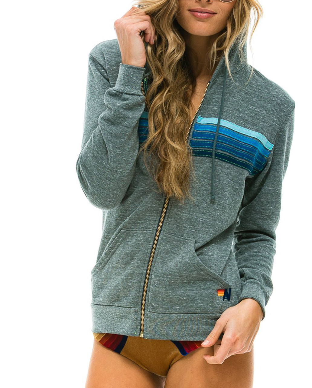 Shop Aviator Nation 5 Stripe Zip Hoodie | Bivouac Ann Arbor